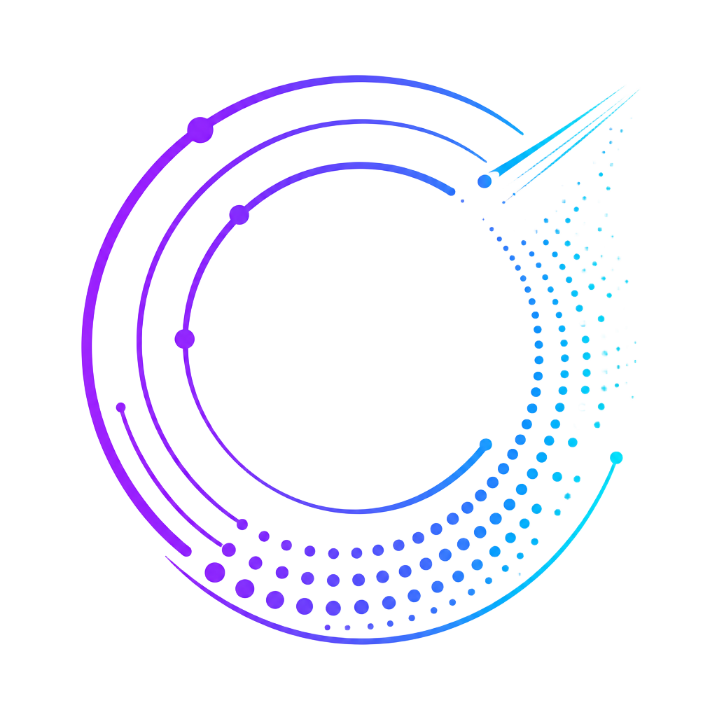 Kinetiq circular data-in-motion logo mark